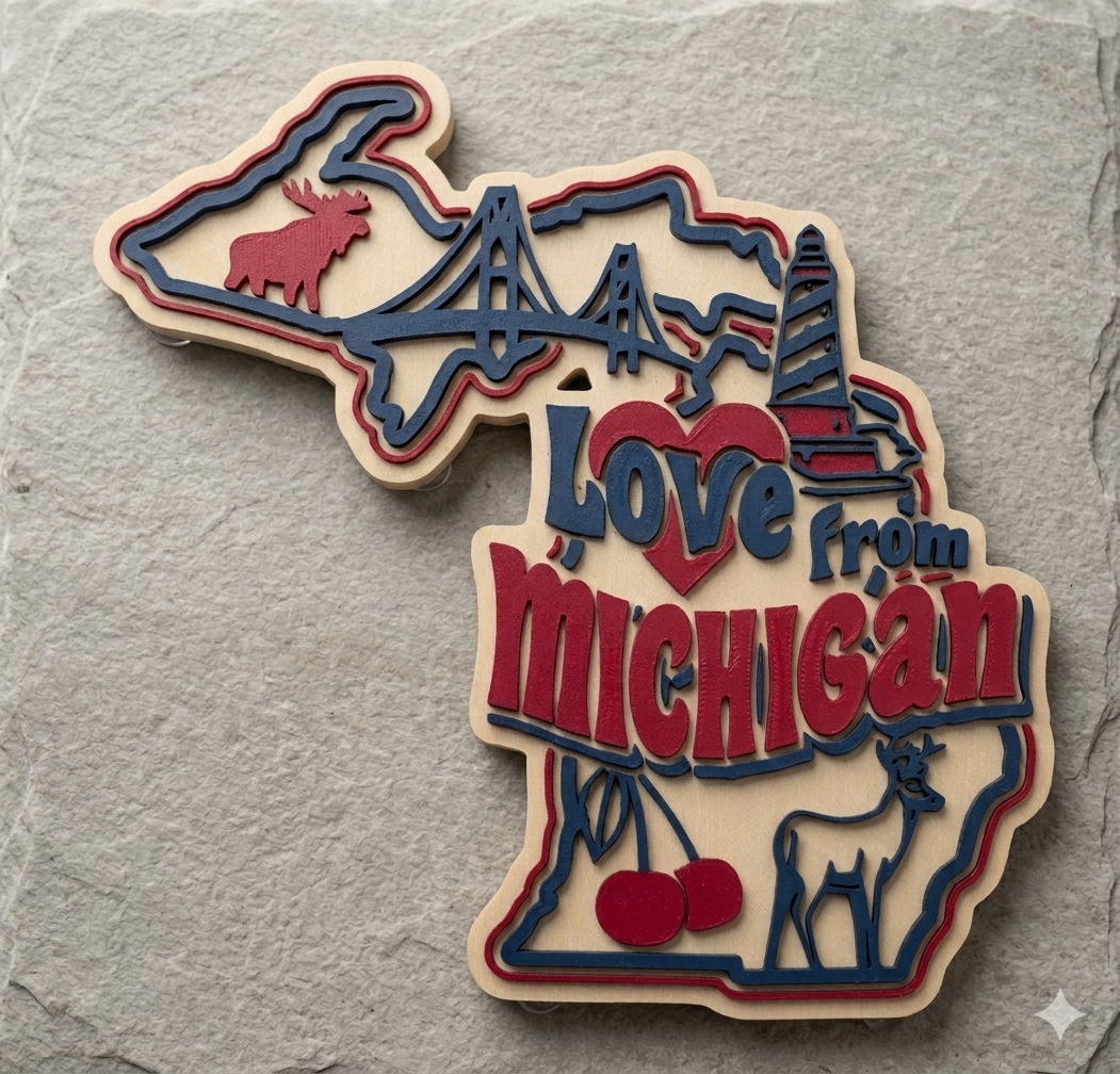 Love From Michigan wall decor